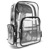 Meister AllAccess Clear Backpack Meets School & Event Security Bag Requirements Black