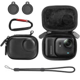 AMAZEAR Carry Case for Insta360 Go Ultra Accessories, Insta 360 Go-Ultra Portable and Compact Travel Bag Hard Leather Case with