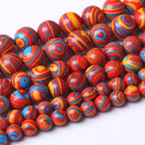 36PCS 10MM Beads Red Malachite Beads Round Loose Beads Natural Gem Beads for Jewelry Making 15