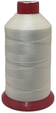 UV Resistant Bonded Polyester Sewing Thread for Upholstery, Outdoor, Marine (Raw White, Tex 90)