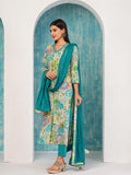 Gosriki Women'S Cotton Blend Printed Straight Kurta With Pant & Dupatta (Ruth Rama-Nw-Gs_Xl_Multi_X-Large),Rama Blue,,B0D4J7FG3Z
