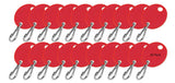 Lucky Line Oval Key Tag with Hook in Red, 20 Pack (258070)