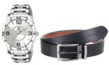 Markques MenS Watch And Genuine Leather Belt Combo Gift Set For Men (Bon770909Exe1101)