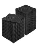 VEVOR Interlocking Drainage Mat, 12x 12Modular Interlocking Cushion, 55 Pcs Splicing Drainage Mats, Non-Slip Black PP Dr