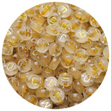 HERZWILD 1000pcs Letter Beads Glow in the Dark Alphabet Beads Acrylic Glod Letters A-Z Bead Luminous Flat Round Craft Bead 4 * 7