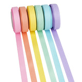 DINDOSAL Pastel Rainbow Grosgrain Ribbon Set, 3/8 Inch, 6 Color
