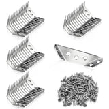 Yaocom 80 Pcs Universal Stainless Steel Furniture Corner Connector Brace with Screws Triangular Connector for Wood or Metal Furn