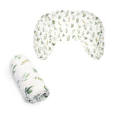 Boppy Nursing Pillow Cover, Organic Green Leaves, Single Cover, Easy-On Slipcover with Gentle 100% Organic Cotton Fabric for The