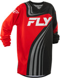 Fly Racing Youth F-16 Jersey (Black/Red/White, Youth X-Large)
