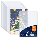 Vmiapxo 32 Pack Toploaders for Cards, 5X7 Photo Sleeves, Rigid Hard Plastic Card Sleeve-Waterproof Photo Holders, Postcard, Trad