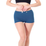 Xjarvis Ladybay Women'S High Coverage Combed Cotton Stretch Boy Shorts Mid Waist Seamless Brief Boxer Underwear Moisture Wicking Innerwear Super Soft & Breathable (Air Force Blue Xl),Air Force Blue,,B0DV3P5T2C