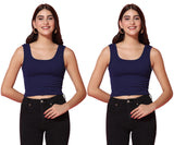 Toplot Women'S Combo Solid Ribbed Scoop Neck Sleeveless Slim Fit Tank Top Pack Of 2 (Combo-5069-Nvy-Nvy-L),Navy-Navy,,B0CG5K64XW