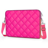 Aatacas Puffy Quilted Laptop Sleeve with a Removable Shoulder Strap Compatible with MacBook Air/Pro, 1313.3 inch Notebook, Comp