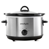 Crock-Pot 4.5 Quarts Manual Design Series Slow Cooker with 3 Manual Heat Settings Cooks Meals for 4 Plus People with Removable S