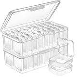 DUOFIRE 36 Pieces Storage Box Plastic Storage Containers Clear Adjustable Craft Storage Organizer for Craft Jewelry Beads Earrin