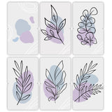 woopme Set of 6 Abstract Leaf Modern Art Design Magnetic Bookmark for Book Lovers Readers Students Gift Magnetic Page Clips Fold