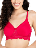 Clovia Womens Cotton Non-Wired Bra, pink, 34C
