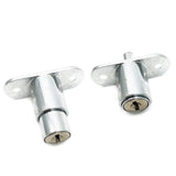 XMHF Push Plunger Lock, 19mm Cylinder Zinc Alloy Chrome Finish, 2Pcs, Keyed Different
