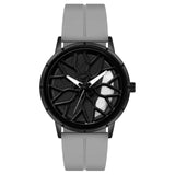 On Time Octus Spinning Car Wheels Gyro Men'S Sport Watch| Rotating Sports Car Wheel Design Watches For Boy'S And Men (Grey)