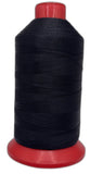 Bonded Nylon Sewing Thread #207 T210 1000yds for Outdoor, Leather (Black)