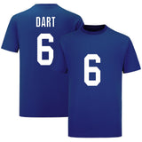 Jaxson Dart Blue 6# for Mens/Womens/Kid Football T-Shirt No Brand/Logos 100% Cotton