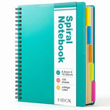 HIBOX Spiral Notebook Journal 8.5x10.5, College Ruled Hardcover Notebook