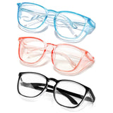 SQIMZAR 3 PCS Safety Glasses Goggles For Women Nurses Protective Eyewear,Anti Fog Safety Goggles