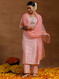 Libas Gerua Women'S Silk Blend Kurta Sets (35646_Pink Pink Xs