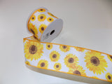Sunflower Wired Ribbon 2.5 X 10