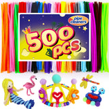 Pipe Cleaners, Pipe Cleaners Craft, Arts and Crafts, Crafts, Craft Supplies, Art Supplies (500 Multi-Colored Chenille Pipe Clean
