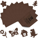 12PCS Brown Felt Fabric Sheets 9 x 12 - 1.6mm Thick Soft Felt for Craft Sewing DIY Patchwork Art Projects Decorations
