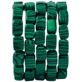 Natural Large Malachite Cube Stone Beads 8x11mm 38cm/str Loose Semi Gemstone Stone Square Beads for Making Bracelets Necklace