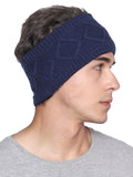 Gajraj Unisex Knitted Woolen Headband Earwarmer Earmuffs For Men And Women (Navy)