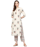 Anni Designer Women'S Cotton Straight Kurta With Pant & Dupatta (Kptd-Cot-10004-Grey_M_Grey_Medium),Grey,M