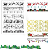 CRASPIRE Christmas Lace Clear Stamp Snowflake Gift Merry Christmas Tree Elk Holly Transparent Silicone Stamp for Card Making Dec