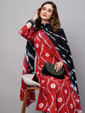 Anni Designer Women'S Cotton Blend Printed Straight Kurta With Pant & Dupatta Pack Of 2 (Combo-Mayavi Red-April-Sky Blue_M_Multi_Medium),Multicolour,M,,,