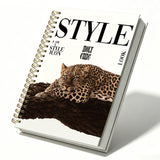 simsenty Cheetah Print Spiral Journal Notebook for Teen Girls, Leopard Print Office Supplies, Cheetah Gifts for Women, Hardcover