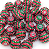 YIQIFLY Colorful Rhinestone Beads Round Spacer Beads for Jewelry Bracelet Necklace Pen Bag Chain Making Crafts Supplies (20mm Re