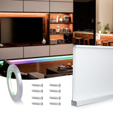 Muzata 1Pack 4FT Spotless Aluminum LED Skirting Baseboard Diffuser LC31