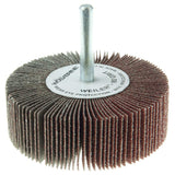 Weiler 30727 3 x 1 x 80AO Wolverine Coated Abrasive Flap Wheel, 1/4 Stem (Pack of 10)