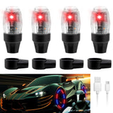 YUERWOVER 4 Pack Tire Lights for Car LED Bike Wheel Light Flash Lantern Bicycle Firefly Valve Stem Cap Motorcycle Tyre Spoke Lam