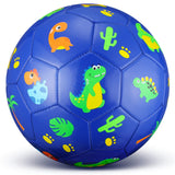 HyDren Dinosaur Soccer Ball with Pump Official Size 3 Cute Cartoon Soccer Toy Soft Durable Outdoor Indoor Sports Football Game B