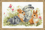 Riolis 1416 - Funny Rabbits - Counted Cross Stitch Kit 15 X 9 Zweigart 14 Ct. White Aida 24 Colors