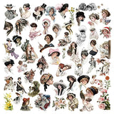 CATaireen 56pcs Travel Scrapbook Vintage Paper Stickers Decoupage Add On Items Embellishments Chipboard Mixed Media Supplies Car