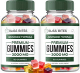 Bliss Bites Gummies - BlissBites Gummies, Bliss Bites Formula Hemp Gummies All Natural Gummy Reviews (2 Pack - 120 Gummies)