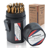 EASTPACE 29Pcs M35 Cobalt Drill Bit Set, 1/16 inch-1/2 inch,Twist Jobber Drill Bit Kit for Stainless Steel, Hard Metal and Wood