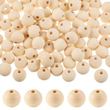 WILLBOND 130 Pieces Macrame Wooden Beads 5mm Hole Loose Beads with Hole for Macrame Rosary Making Kits Supplies Jewelry Bracelet