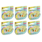 Lee Products LEE13978-6 Removable Highlighter Tape44; Pink - 6 Roll