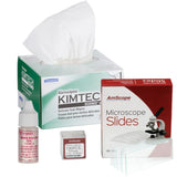 AmScope MLA-WPKIM-72P100S22 Professional Operation and Maintenance Kit for Microscopes - Slides, Immersion Oil and Cleaning Pack