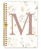 Locomiss Initial Letter M Notebook Journal, Monogrammed Gifts for Women, Journal for Teen Girls, Cute Personalized Floral Journa